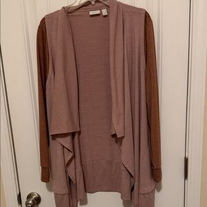 Logo Lounge Elegant Pink and Brown Women's Cardigan